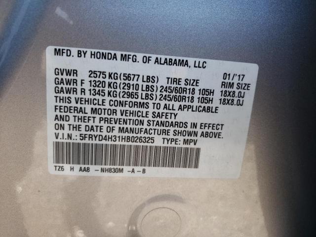 Photo 10 from auction – 2017 ACURA MDX with VIN 5FRYD4H31HB026325