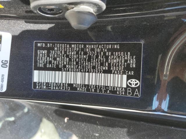 Photo 10 from auction – 2015 TOYOTA COROLLA L with VIN 5YFBURHE4FP192622