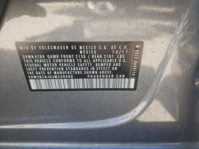 Photo 10 from auction – 2018 VOLKSWAGEN JETTA S with VIN 3VW2B7AJ0JM240468