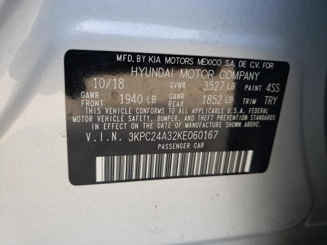Photo 10 from auction – 2019 HYUNDAI ACCENT SE with VIN 3KPC24A32KE060167