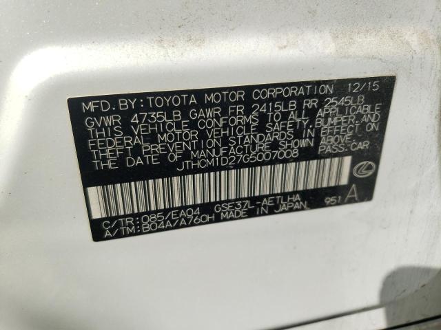 Photo 10 from auction – 2016 LEXUS IS 300 with VIN JTHCM1D27G5007008