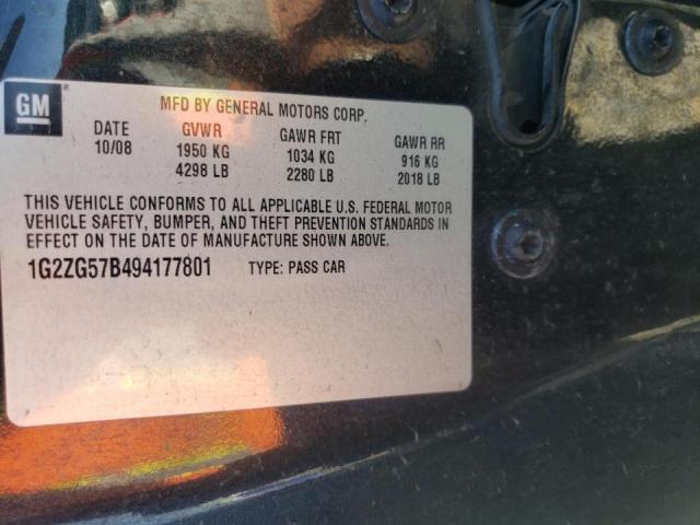Photo 10 from auction – 2009 PONTIAC G6 with VIN 1G2ZG57B494177801
