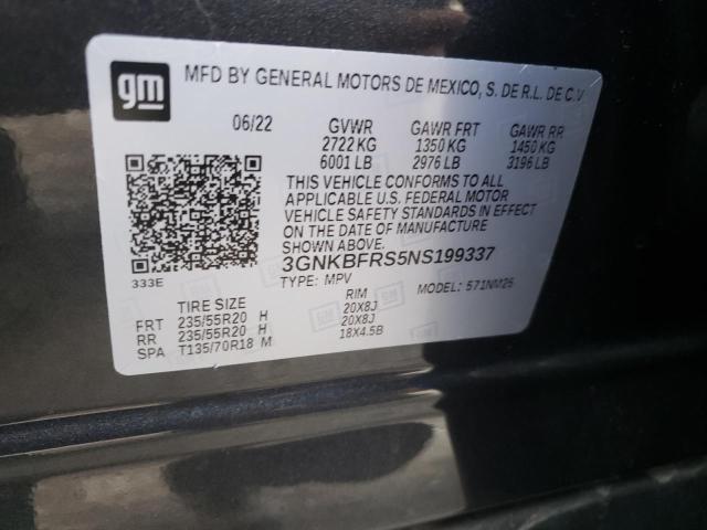 Photo 10 from auction – 2022 CHEVROLET BLAZER PRE with VIN 3GNKBFRS5NS199337