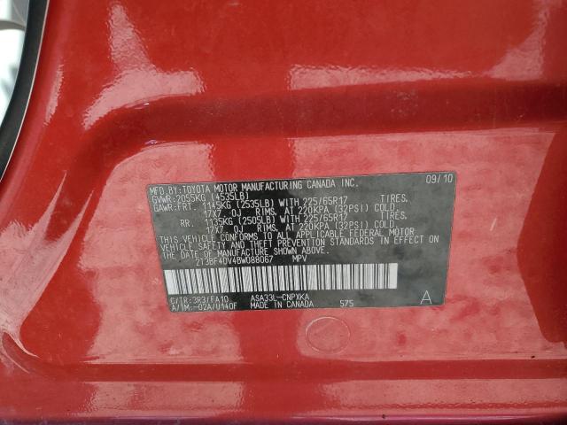 Photo 10 from auction – 2011 TOYOTA RAV4 with VIN 2T3BF4DV4BW088067