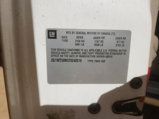 Photo 10 from auction – 2007 CHEVROLET IMPALA LT with VIN 2G1WT58N079242519
