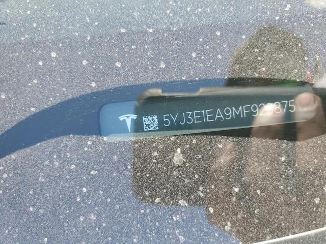 Photo 10 from auction – 2021 TESLA MODEL 3 with VIN 5YJ3E1EA9MF929875