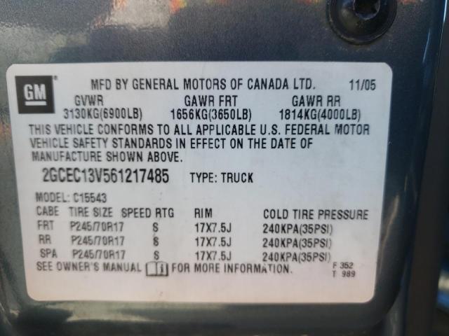 Photo 10 from auction – 2006 CHEVROLET SILVERADO with VIN 2GCEC13V561217485