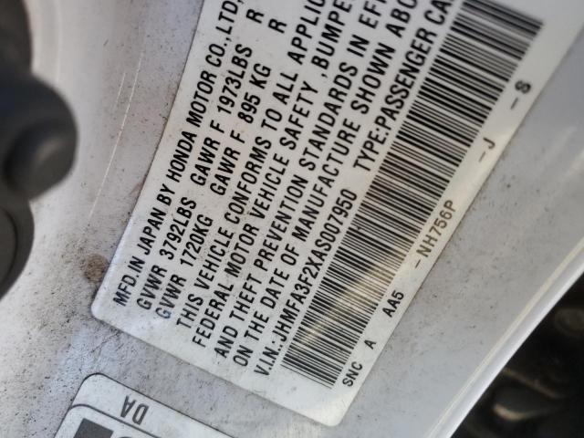 Photo 10 from auction – 2010 HONDA CIVIC HYBR with VIN JHMFA3F2XAS007950