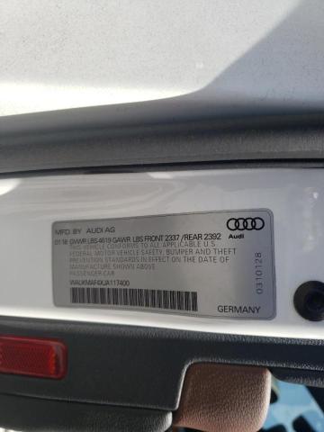 Photo 10 from auction – 2018 AUDI A4 PREMIUM with VIN WAUKMAF4XJA117400