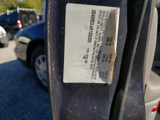 Photo 10 from auction – 2000 BUICK CENTURY with VIN 2G4WS52J4Y1230255