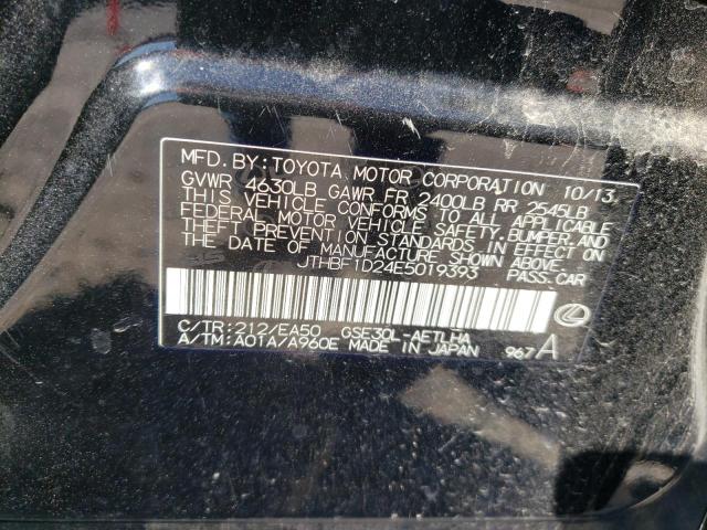 Photo 10 from auction – 2014 LEXUS IS 250 with VIN JTHBF1D24E5019393