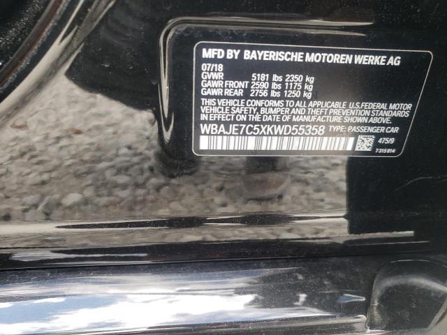 Photo 10 from auction – 2019 BMW 540 XI with VIN WBAJE7C5XKWD55358