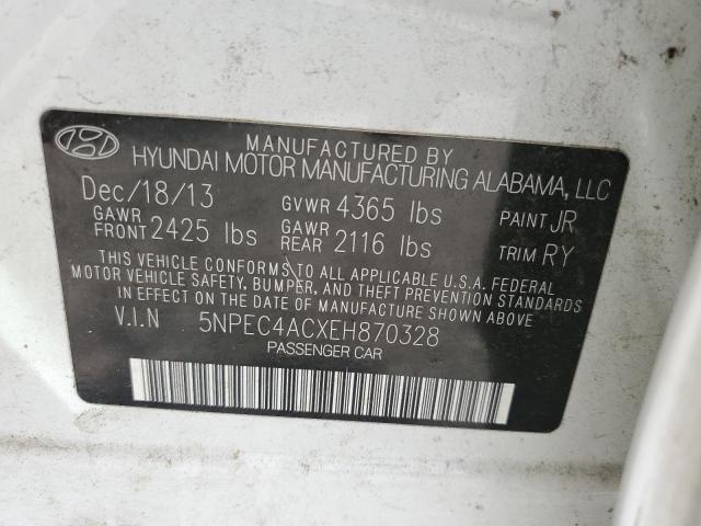 Photo 10 from auction – 2014 HYUNDAI SONATA SE with VIN 5NPEC4ACXEH870328