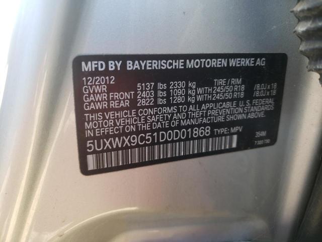 Photo 10 from auction – 2013 BMW X3 XDRIVE2 with VIN 5UXWX9C51D0D01868