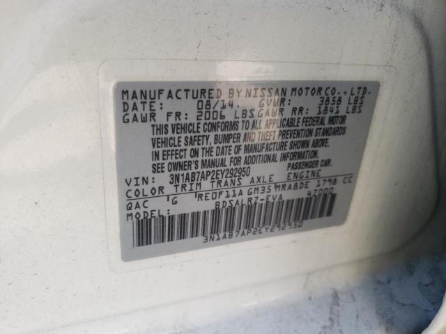 Photo 10 from auction – 2014 NISSAN SENTRA S with VIN 3N1AB7AP2EY292950