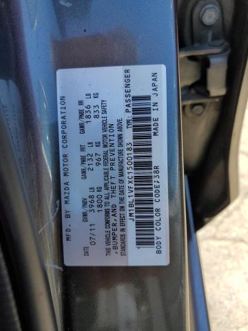Photo 10 from auction – 2012 MAZDA 3 I with VIN JM1BL1VFXC1500183