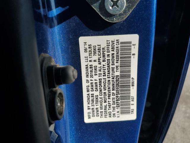 Photo 10 from auction – 2014 HONDA CIVIC LX with VIN 19XFB2F5XEE062829