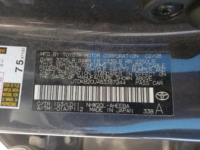 Photo 10 from auction – 2008 TOYOTA PRIUS with VIN JTDKB20U483387244
