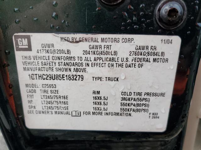 Photo 10 from auction – 2005 GMC SIERRA C25 with VIN 1GTHC29U85E183279