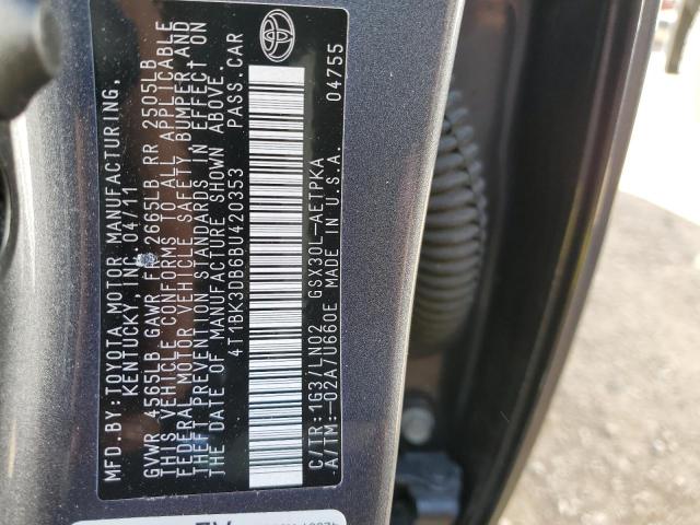 Photo 10 from auction – 2011 TOYOTA AVALON BAS with VIN 4T1BK3DB6BU420353