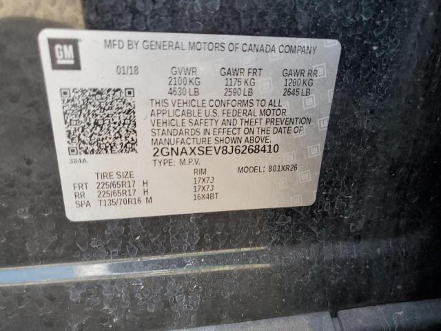Photo 10 from auction – 2018 CHEVROLET EQUINOX LT with VIN 2GNAXSEV8J6268410