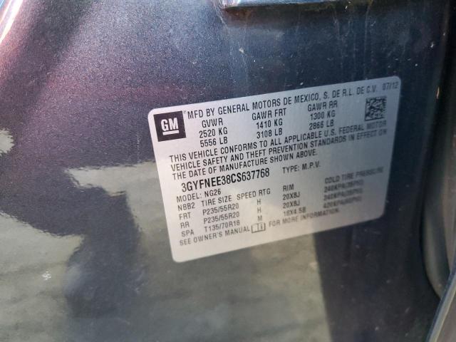 Photo 10 from auction – 2012 CADILLAC SRX PERFOR with VIN 3GYFNEE38CS637768