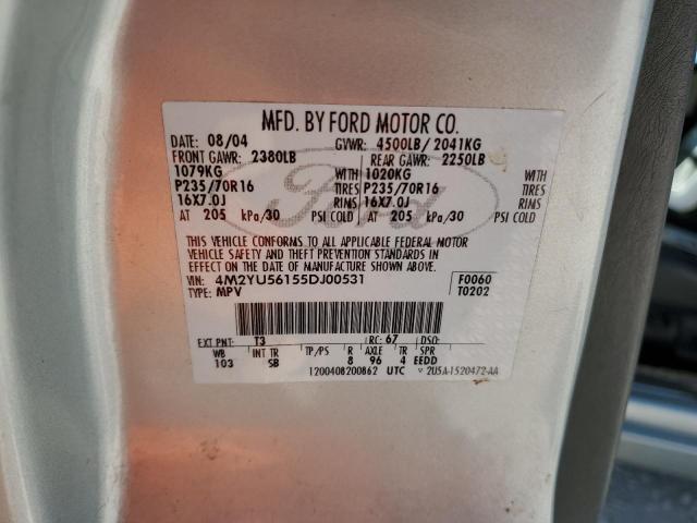Photo 10 from auction – 2005 MERCURY MARINER with VIN 4M2YU56155DJ00531