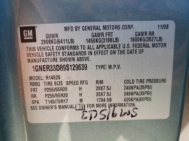 Photo 10 from auction – 2009 CHEVROLET TRAVERSE L with VIN 1GNER33D89S129639