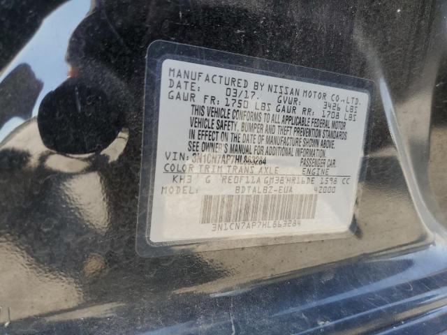 Photo 10 from auction – 2017 NISSAN VERSA S with VIN 3N1CN7AP7HL863284
