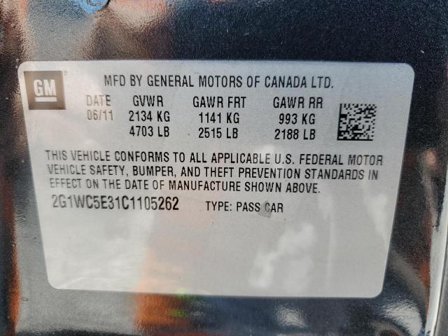 Photo 10 from auction – 2012 CHEVROLET IMPALA LTZ with VIN 2G1WC5E31C1105262