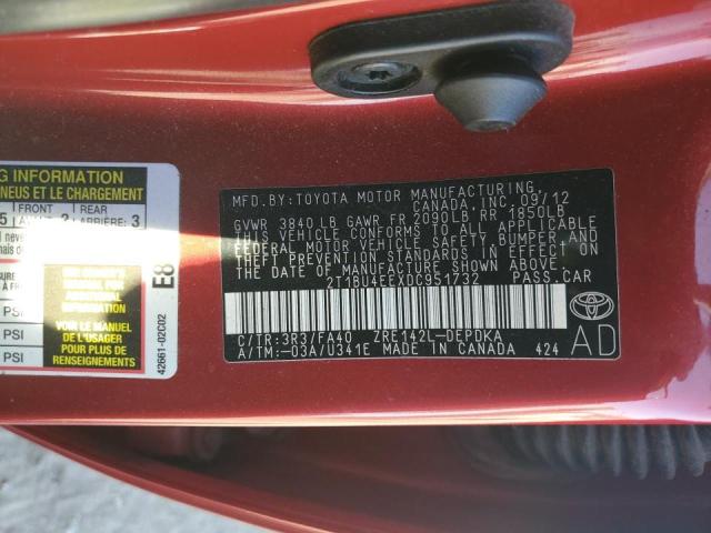 Photo 10 from auction – 2013 TOYOTA COROLLA with VIN 2T1BU4EEXDC951732