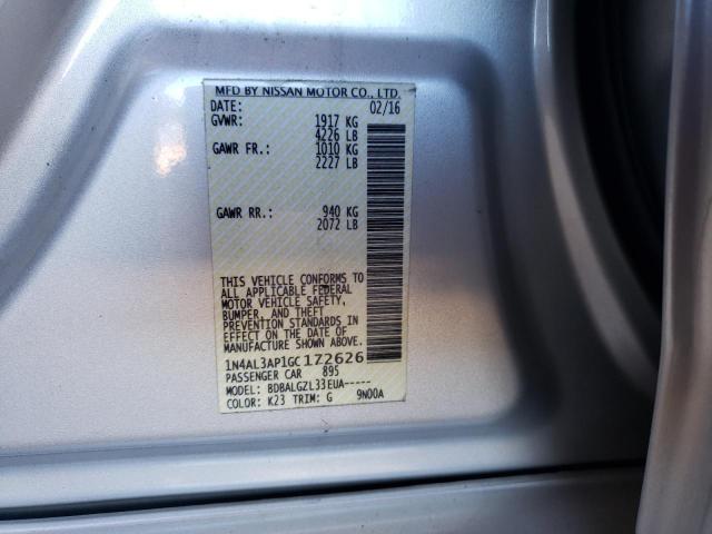 Photo 10 from auction – 2016 NISSAN ALTIMA 2.5 with VIN 1N4AL3AP1GC172626