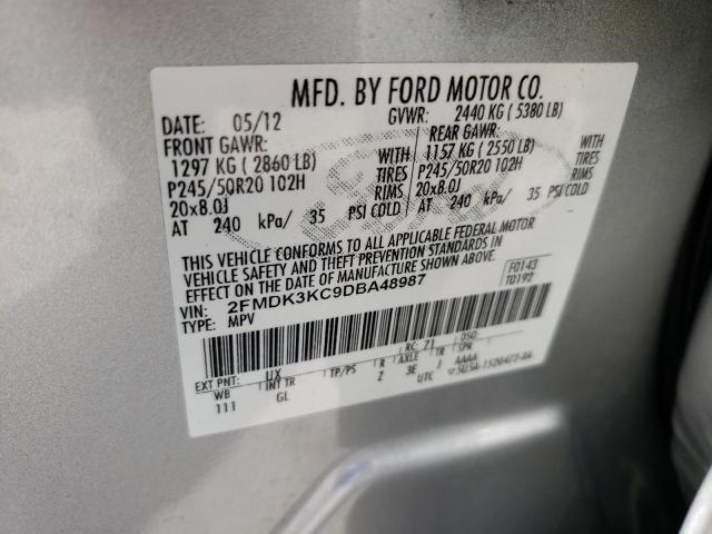 Photo 10 from auction – 2013 FORD EDGE LIMIT with VIN 2FMDK3KC9DBA48987