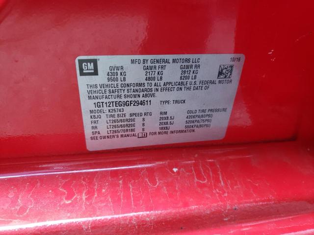 Photo 10 from auction – 2016 GMC SIERRA K25 with VIN 1GT12TEG9GF294611
