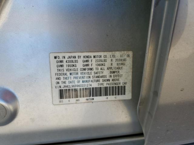 Photo 10 from auction – 2006 ACURA TSX with VIN JH4CL96896C031274