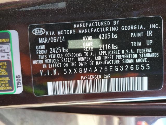 Photo 10 from auction – 2014 KIA OPTIMA LX with VIN 5XXGM4A76EG326655