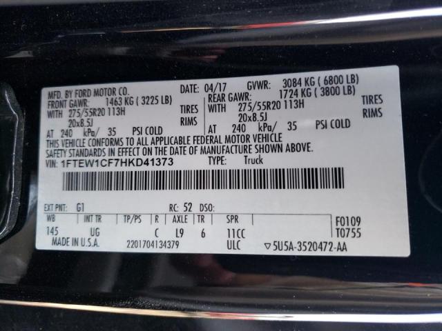 Photo 10 from auction – 2017 FORD F150 SUPER with VIN 1FTEW1CF7HKD41373