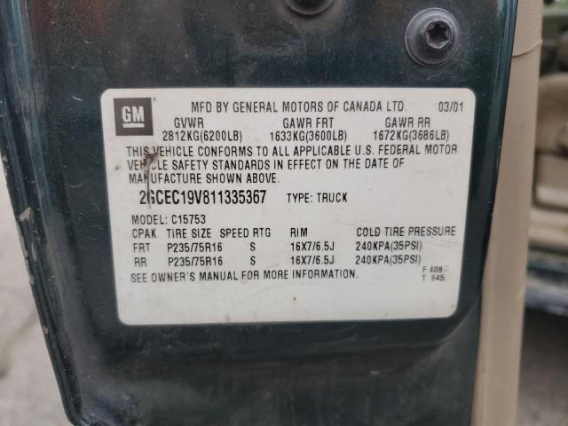 Photo 10 from auction – 2001 CHEVROLET SILVERADO with VIN 2GCEC19V811335367
