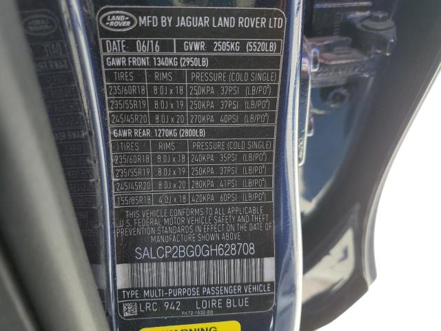 Photo 10 from auction – 2016 LAND ROVER DISCOVERY with VIN SALCP2BG0GH628708