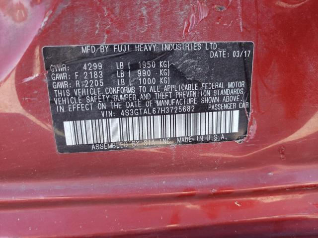 Photo 10 from auction – 2017 SUBARU IMPREZA SP with VIN 4S3GTAL67H3725682