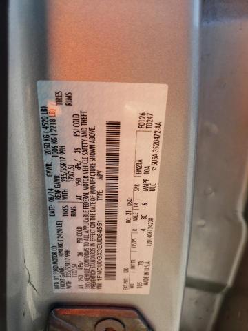 Photo 10 from auction – 2014 FORD ESCAPE SE with VIN 1FMCU0GX3EUD84551