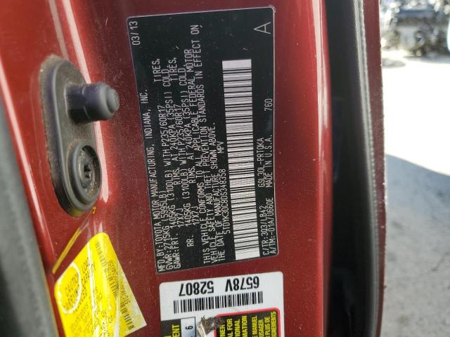 Photo 10 from auction – 2013 TOYOTA SIENNA XLE with VIN 5TDYK3DC8DS348358