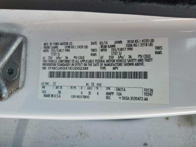 Photo 10 from auction – 2014 FORD ESCAPE SE with VIN 1FMCU0GX1EUD02395