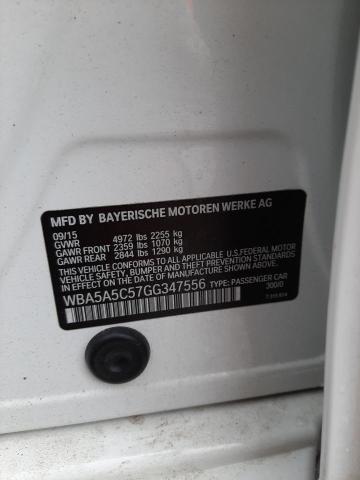Photo 10 from auction – 2016 BMW 528 I with VIN WBA5A5C57GG347556