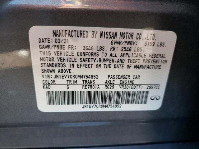 Photo 10 from auction – 2021 INFINITI Q50 SENSOR with VIN JN1EV7CR0MM754852