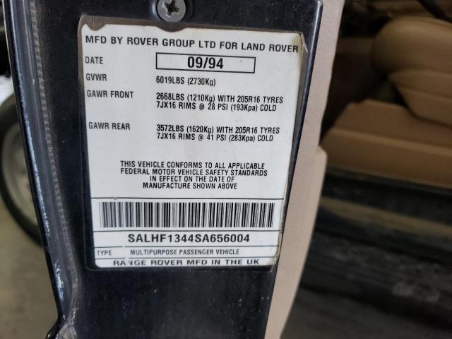 Photo 10 from auction – 1995 LAND ROVER RANGE ROVE with VIN SALHF1344SA656004