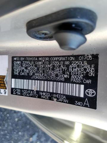 Photo 10 from auction – 2005 TOYOTA PRIUS with VIN JTDKB20U157010598