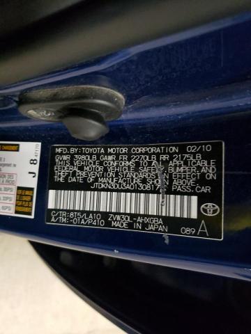 Photo 10 from auction – 2010 TOYOTA PRIUS with VIN JTDKN3DU3A0130817