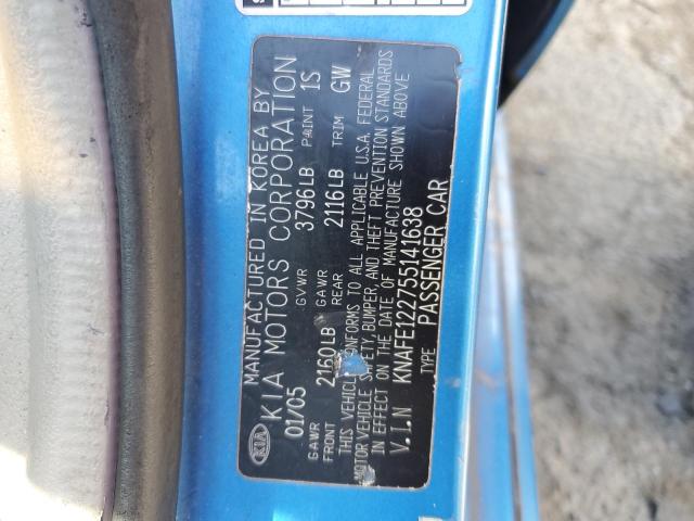 Photo 10 from auction – 2005 KIA SPECTRA LX with VIN KNAFE122755141638