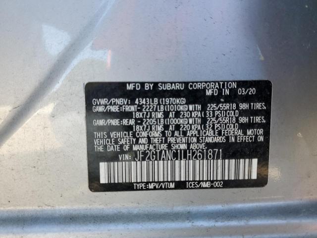 Photo 10 from auction – 2020 SUBARU CROSSTREK with VIN JF2GTANC1LH261871